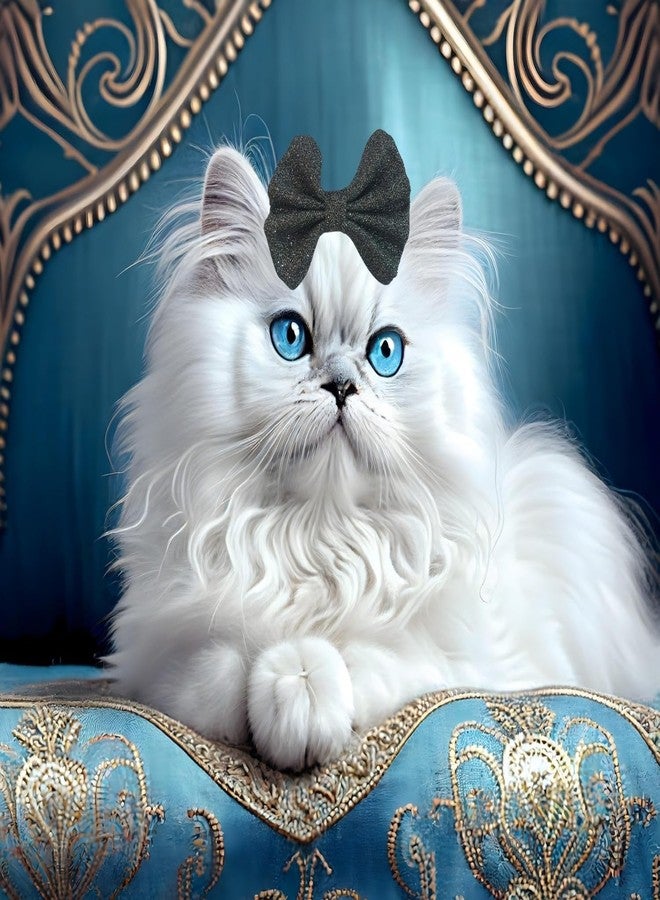 Sage Square Luxury Pet Gliter Bow | Stylish Grooming Clip | Fancy Bowknot for Dogs & Cats | Elegant Non-Slip Hair Accessory for Special Occasions, Parties & Weddings | Perfect for Your Pet (Black) - Image 4